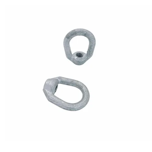Vista 7 de 2 piezas 5/16" tuerca de ojo galvanizada sumergida en caliente con 3/8"-16 UNC grifo 1,250 libras WLL
