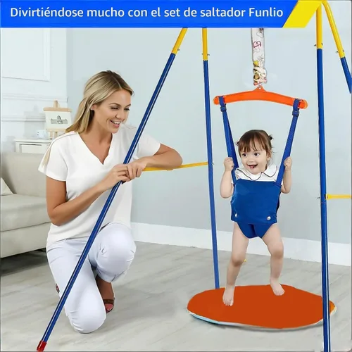 Vista 2 de Juego de puente para bebé con estante colgante ajustable para niños pequeños juguetes para bebé (azul2#)