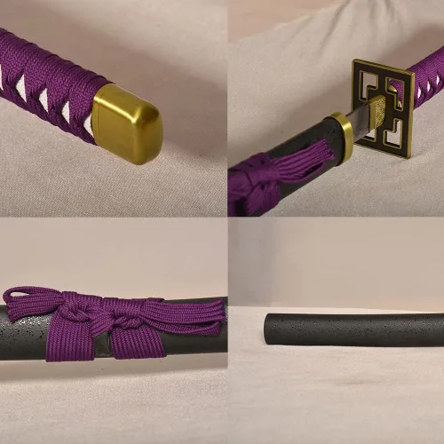 Vista 5 de 40.9" Metal Carbon Steel Anime Katana Kuchiki Byakuya's Senbonzakura Samurai Sword for Cosplay, Collection