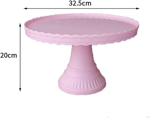 Vista 2 de Bandeja para postres Soporte de pastel de plástico para tartas, bandeja de escritorio, fiesta, boda, decoración de postres (azul)