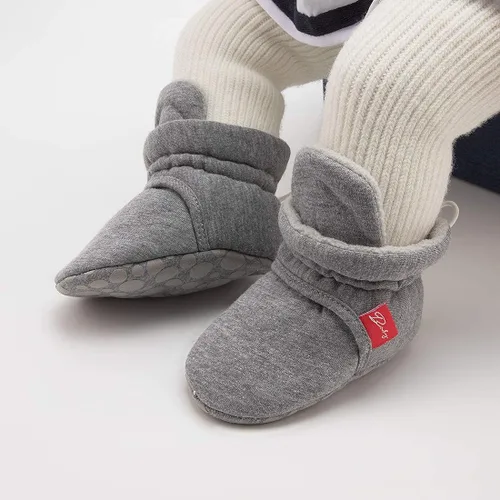 Vista 36 de Sawimlgy - Botines de algodón antideslizantes para recién nacido, con agarre, para cuna o para el invierno
