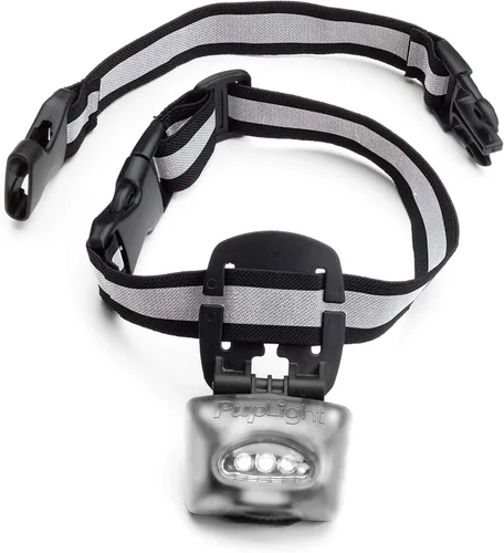 Vista 3 de PupLight2 Dos veces más brillante con collar de seguridad reflectante para perro, color negro