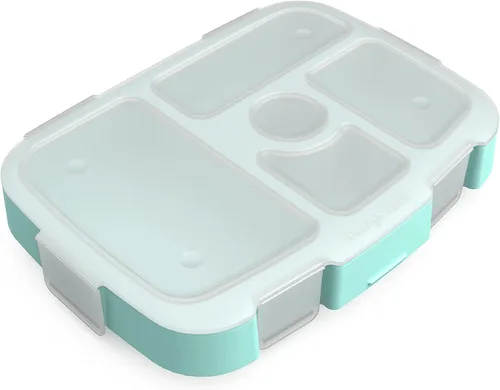 Vista 8 de Bentgo® Kids Prints Bandeja con Cubierta Transparente - Reutilizable, Sin BPA, Recipiente de Preparación de Comidas de 5 Compartimentos con Control