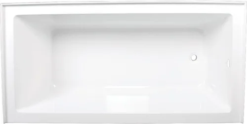 Vista 7 de Aqua Eden VTAP663222R - Bañera de acrílico de 3 paredes con drenaje a la derecha, 66 pulgadas, color blanco