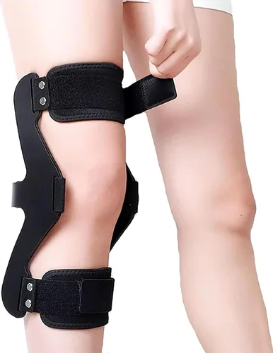 Vista 5 de Soporte inmovilizador fijo de rodilla, ortesis de hiperextensión de rodilla, se usa en 10 segundos, diseño antirotación, ligero y cómodo