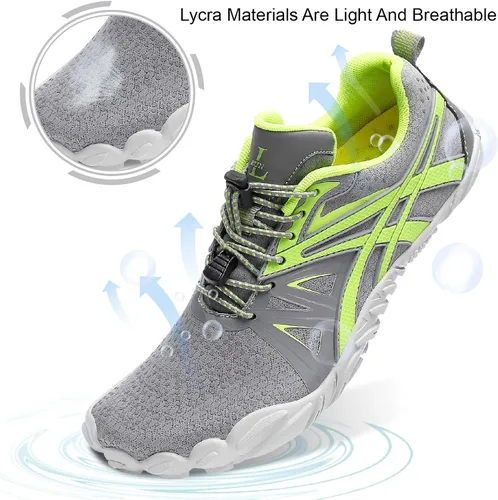 Vista 4 de L-RUN Athletic Water Hiking Shoes Beach Sports Shoes for Swim Toe Shoes Women Men