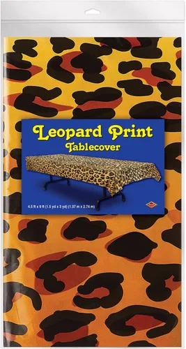 Vista 6 de Beistle Mantel navideño con estampado de leopardo, 1 pieza, multicolor