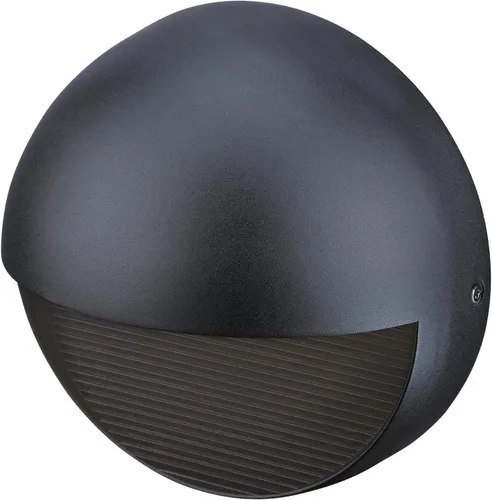 Vista 7 de Westinghouse 6579000 Winslett Transitional One-Light Dimmable LED Outdoor Wall Light Sconce, Dark Sky Friendly, Textured Black Finish, Frosted Glass