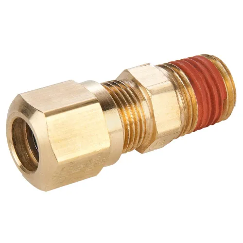 Vista 3 de Parker Hannifin VS68NTA-6-6 - Conector macho de freno de aire de latón-NTA, tubo de compresión de 3/8" x rosca macho de 3/8