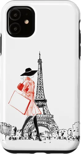 Vista 8 de Vintage Paris Woman - Funda de la Torre Eiffel para iPhone 17