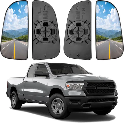 Vista 8 de Espejo lateral de pasajero de repuesto para Dodge Ram 1500 2500 3500 4500 5500 2009 2010 2011 2012 2013 2014 2015 2016 2017 2018 2019 2020 - Derecho