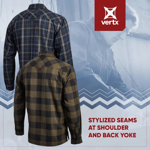 Vista 5 de Vertx Standard Canyon Valley Tactical Flannel Long Sleeve Outdoor Work Shirts with Pockets