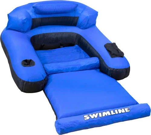 Vista 10 de SWIMLINE Original Cloud Chaise 360 - Tumbona flotante para piscina y lago, balsa circular para adultos y niños, respaldo W Cómoda textura