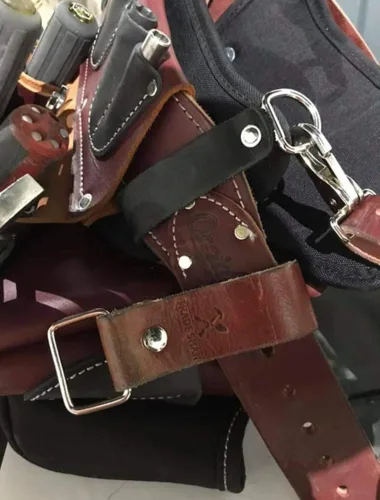 Vista 3 de Clip de cinturón de cuero para soporte de cinta métrica, taladro, herramienta de impacto, funda multiherramienta resistente