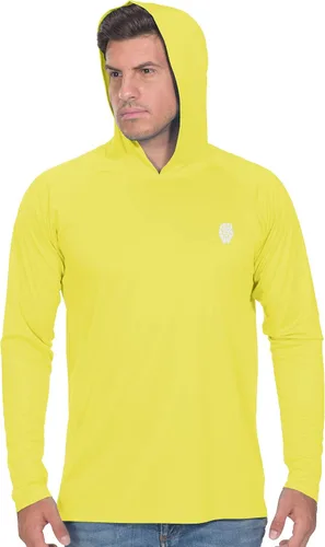 Vista 13 de Camisa de pesca para hombres de manga larga, con protección solar SPF 50+ UV, camiseta tipo sudadera Negro