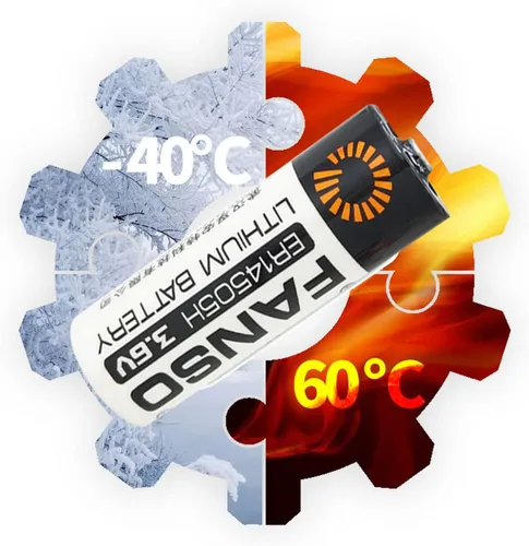 Vista 3 de FANSO ER14505H - Batería de litio de 3,6 V, 2700 mAh, ER14505, LS14500, Li-SOCL2, no recargable