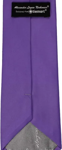 Vista 337 de tiemart Corbata de color sólido para hombre Longitud estándar