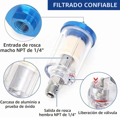 Vista 4 de Kit de accesorios para compresor de aire de 22 piezas con manguera