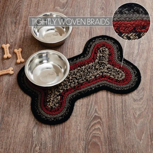 Vista 4 de VHC Brands Cumberland - Tapete de yute para interiores y exteriores, para perros, gatos, cocina, hueso pequeño, 11.5 x 17.5 pulgadas