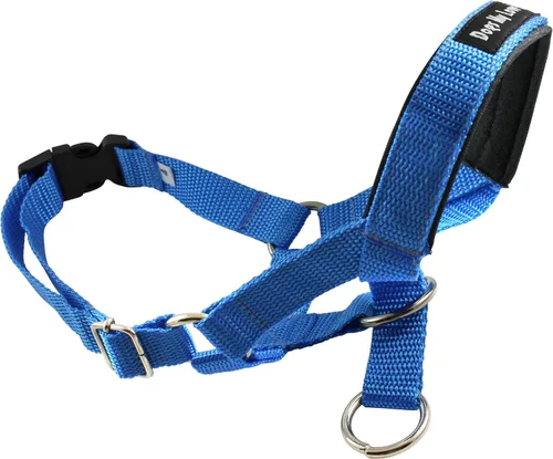 Vista 2 de Collar con bozal para perro, color azul , Azul