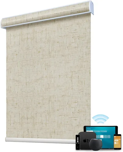 Vista 43 de SmartWings Persianas enrollables con cable duro PoE 100% opacas, muestra de tela