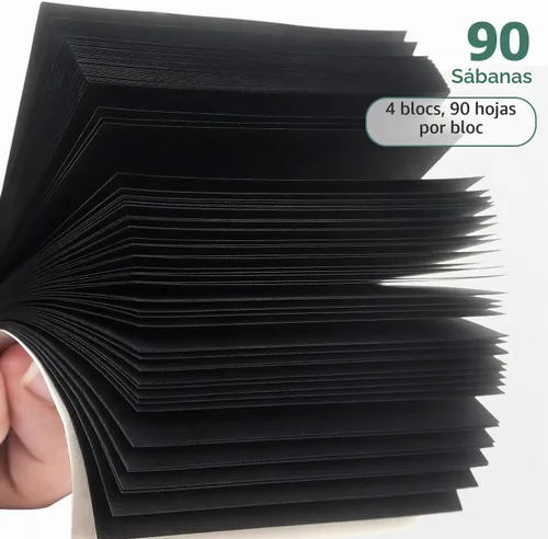 Vista 4 de Notas adhesivas de 3 x 3 pulgadas, autoadhesivas, 4 blocs, 90 hojas/bloc Negro