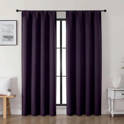 Vista 195 de Gwine Aqua Short Curtains 36 Inches Long - Small Half Window Kitchen Curtains Over Sink, Solid Blackout Curtain for Bathroom Basement Cabinet RV, 2