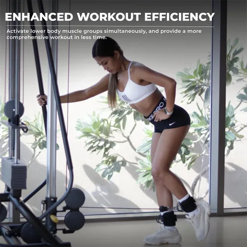 Vista 4 de Ankle Straps for Cable Machines Women, Glute Kickback Cable Machine Attachments, Gym Ankle Cuffs, Wrist Cuffs for Workout, Leg Training Accessory