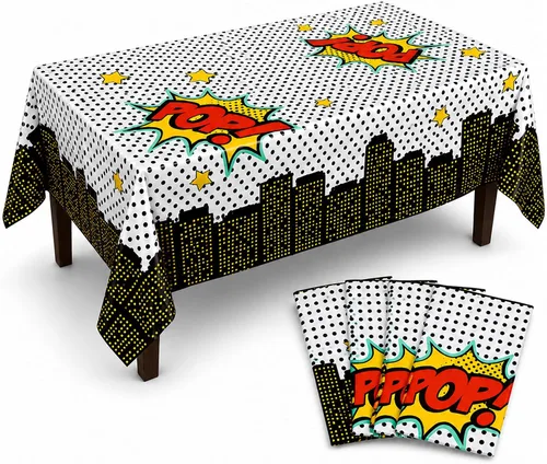 Vista 16 de Paquete de 3 manteles florales de plástico para suministros de fiesta de primer cumpleaños de bebé niña (54 x 108 pulgadas)