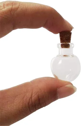 Vista 10 de Mini lindas botellas de vidrio colgantes con forma de estrella, pequeñas botellas colgantes con corcho, tarros de bricolaje, frascos de regalo, 10