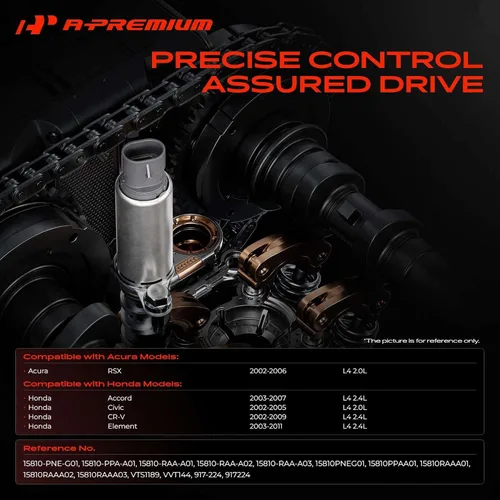 Vista 2 de A-Premium VTEC Conjunto de Válvula de Carrete de Solenoide con Interruptor de Presión de Aceite y Junta Compatible con Modelos Acura y Honda - 2.0L