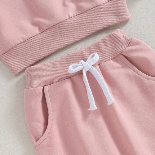 Vista 6 de Daddys Girl Toddler Infant Baby Girl Clothes Set Long Sleeve Sweatshirt Joggers Pants Outfit Fall Winter Outfits