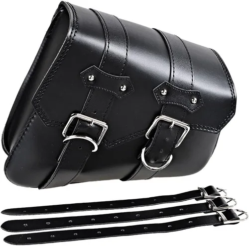 Vista 11 de Astra Depot Compatible con Harley Sportster XL883 XL1200 Alforja Solo con Brazo Oscilante de Cuero PU Negro (Izquierda y Derecha)