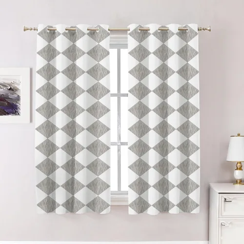 Vista 23 de Cortinas opacas de poliéster multicapa marrón con diseño de bosque natural, 2 unidades, 26 x 24 pulgadas
