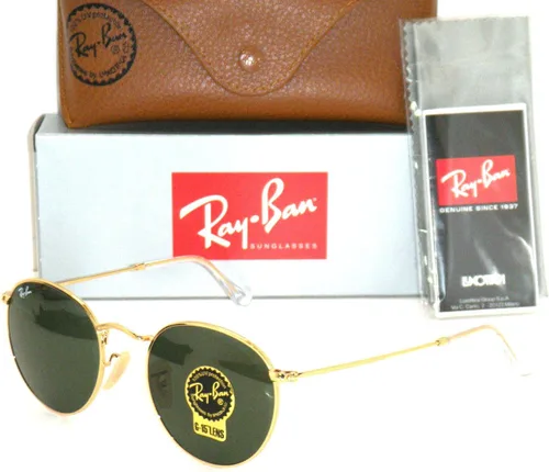 Vista 3 de Ray Ban RB3447 ROUND METAL - Gafas de sol color 001, dorado, 1.969 in, Oro