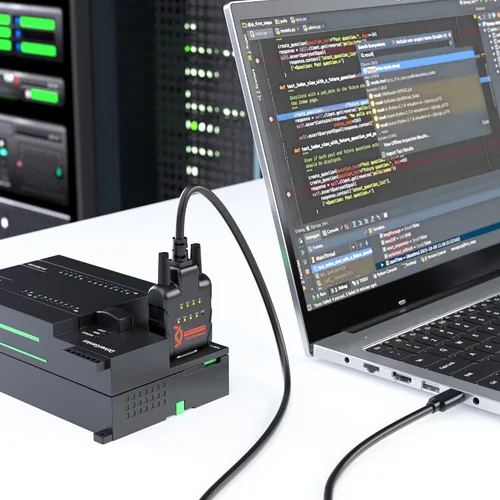 Vista 3 de SerialGuardX Adaptador serie USB-C a RS232 DB9 9 LED, chipset FTDI
