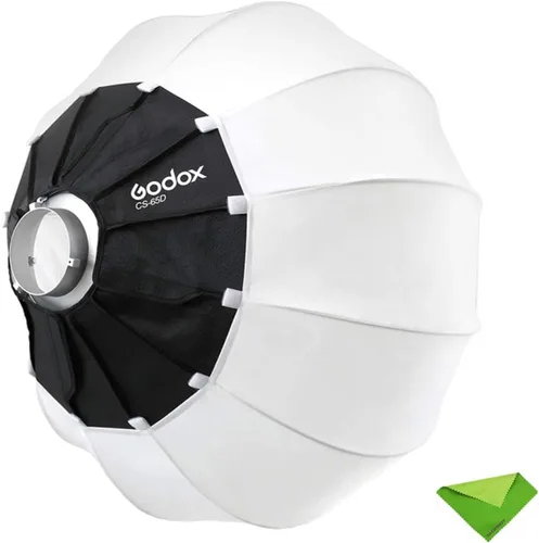 Vista 9 de Godox CS-50D Linterna Difusor 50cm/20pulg Modificador de Luz Omnidireccional Montaje Bowens para Godox SL60W SL150 II, UL150, VL150 Luz