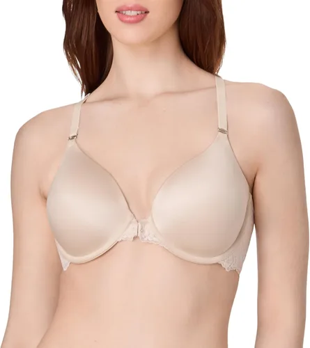 Vista 8 de Maidenform Women's Racerback Bra with Shaping & Support, One Fab Fit Underwire Bras for Women, Lightly Lined, Front Close Almendra/Perla