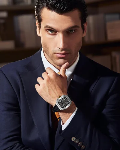 Vista 2 de TSAR BOMBA Mens Watches Luxury Tonneau Watches for Men Waterproof 50M Analog Replica Watch Chronograph Calendar Date Mens Dress Business Work Watch