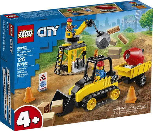 Vista 4 de LEGO City Construction Bulldozer 60252 - Juego de construcción de juguete para niños (126 piezas)