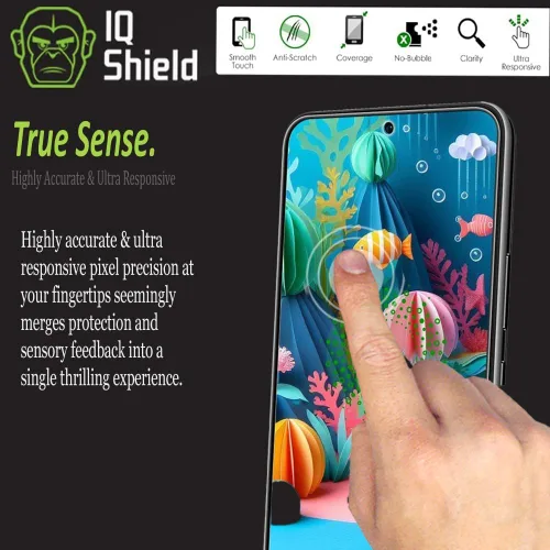 Vista 7 de IQShield Paquete de 2 protectores de pantalla para Samsung Galaxy S22 5G de 6.1 pulgadas, fácil de instalar, antiarañazos, antiburbujas, película
