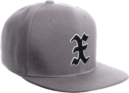 Vista 1026 de Daxton Gorra clásica con visera de billete plano con letras del alfabeto inglés antiguo de la A a la Z