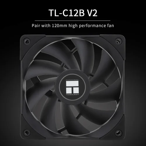 Vista 5 de Thermalright PS120SE Enfriador de aire para CPU, enfriador de CPU con 7 tubos de calor, ventilador dual TL-C12B V2 PWM, tecnología AGHP 4.0