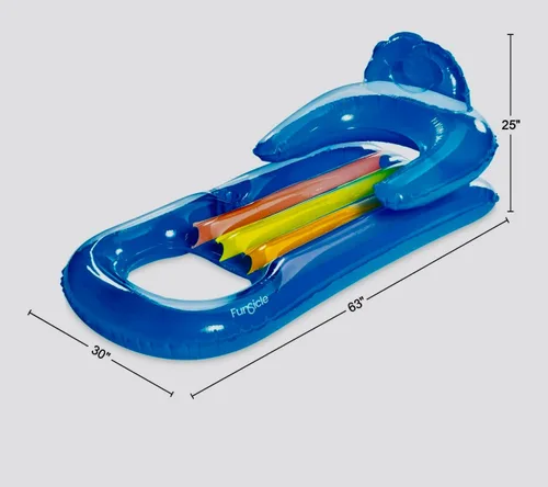 Vista 7 de Funsicle Flotador inflable de piscina azul cielo, para adultos, unisex