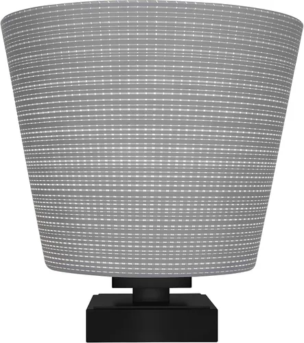 Vista 18 de Toltec Lighting Luna Accent - Lámpara de mesa, acabado grafito, cristal cuadrado de burbujas ahumadas de 3.5 pulgadas