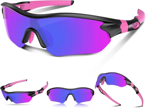 Vista 14 de Gafas de sol deportivas polarizadas para hombres y mujeres, jóvenes, béisbol, correr, pesca, tenis, golf, ciclismo, conducción, motor TAC UV400 TR90