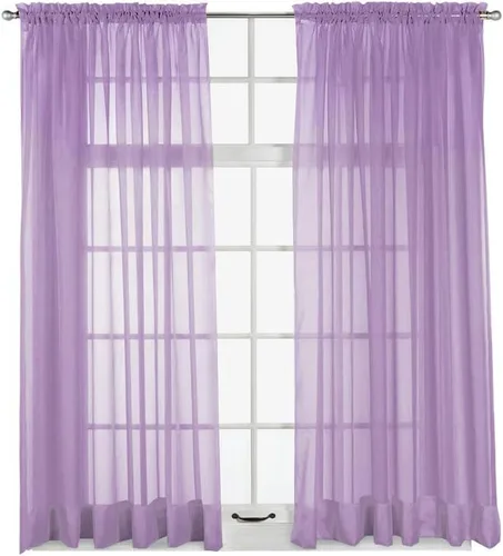 Vista 81 de Stylemaster Elegance Cenefa recta de gasa transparente, 60 x 14 pulgadas, color dorado