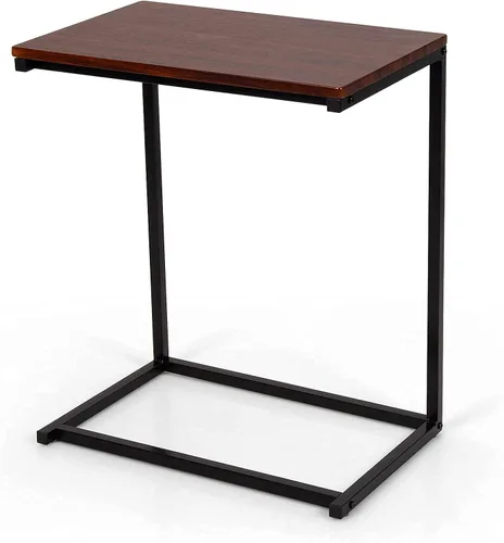 Vista 9 de Tangkula soporte para laptop, mesa portátil de extremo para sofá, mobiliario de oficina y hogar.