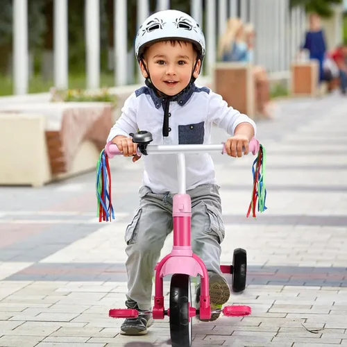 Vista 9 de Liberry Triciclo para niños de 2, 3 y 4 años, triciclo para niños con campana, cesta trasera y pedal extraíble, bicicleta de 3 ruedas, juguetes