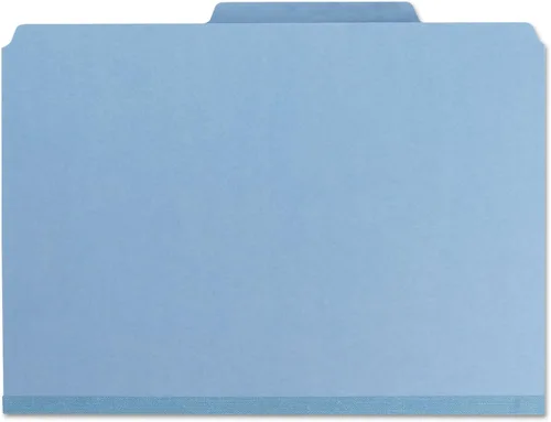 Vista 5 de Smead Carpeta de archivos de cartón prensado, pestaña de corte de 1/3, expansión de 1 pulgada, tamaño carta, azul, 25 por caja (21530)